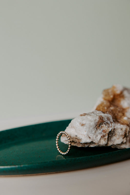 Beaded Stacking Ring- 14k Gold Filled