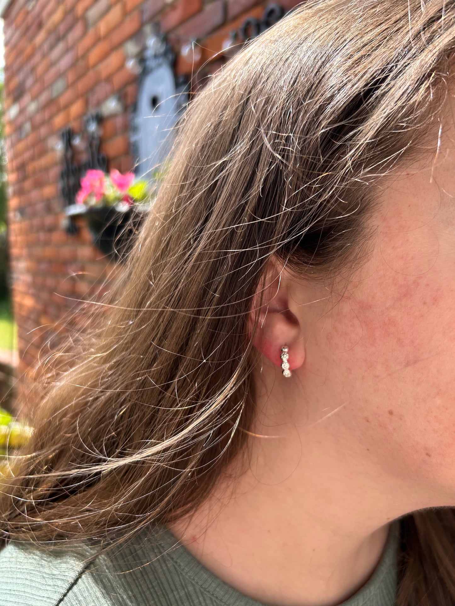 Blossom Huggie Hoops