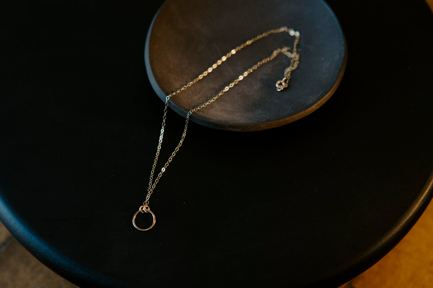 Tiny Eternity Hoop- 14k Gold Filled