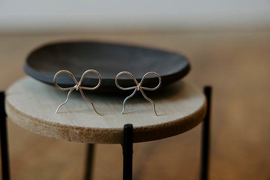 Large Bow Earrings- 14k Gold Filled