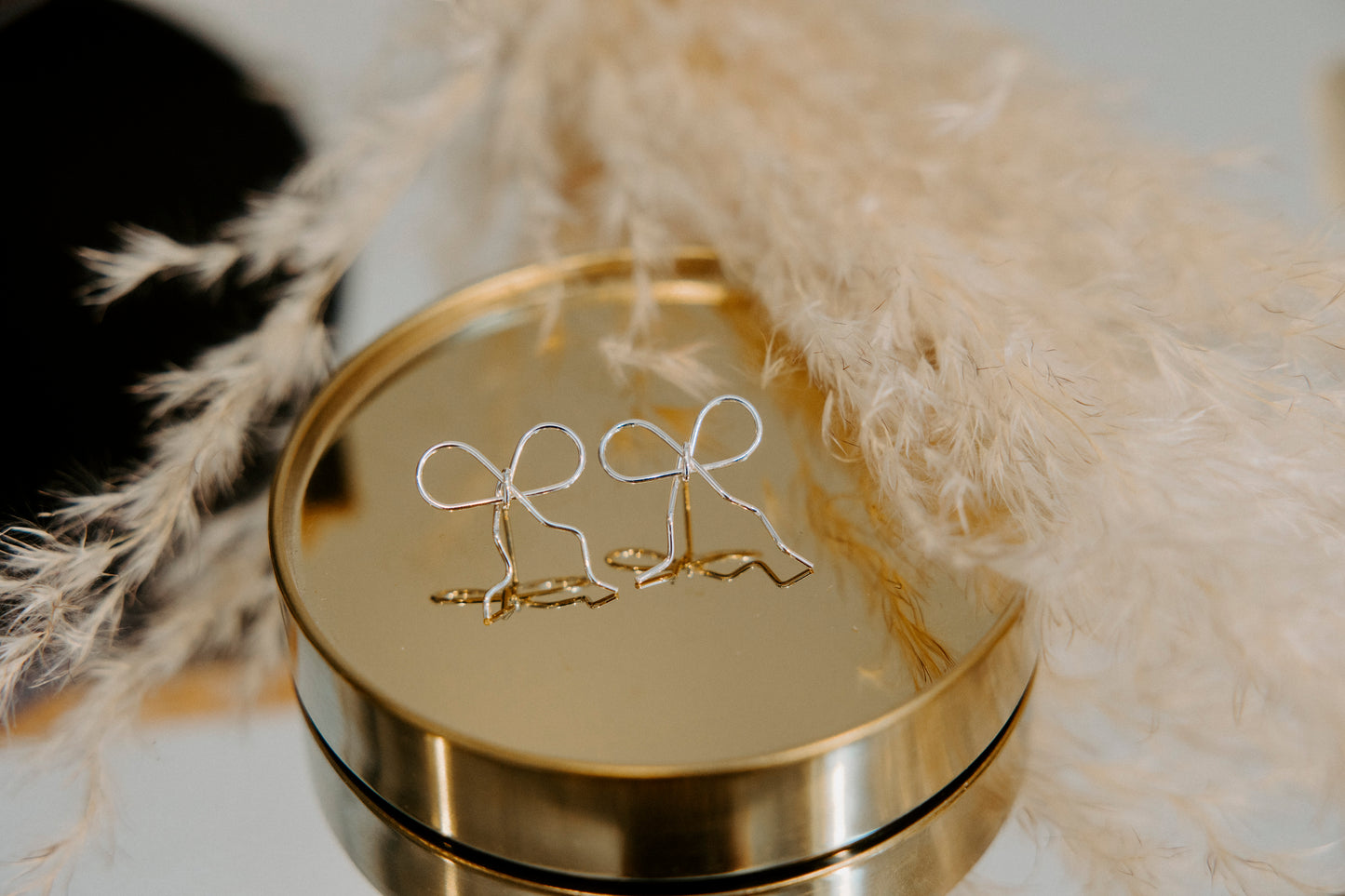 Large Bow Earrings- Sterling Silver