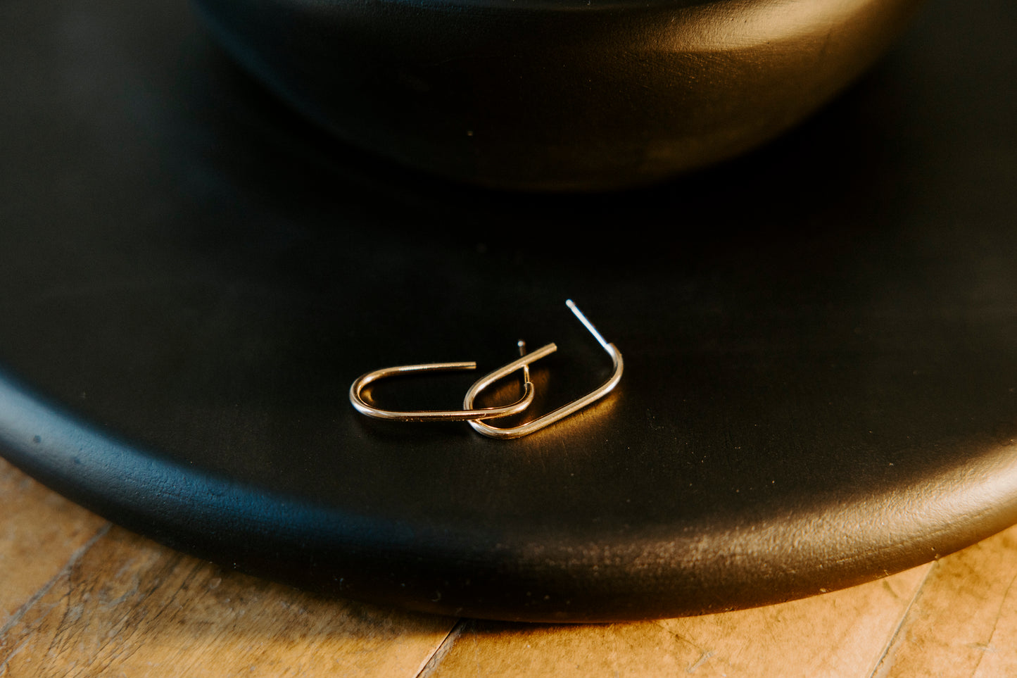 Oblong Hoop Earrings-14k Gold Fill