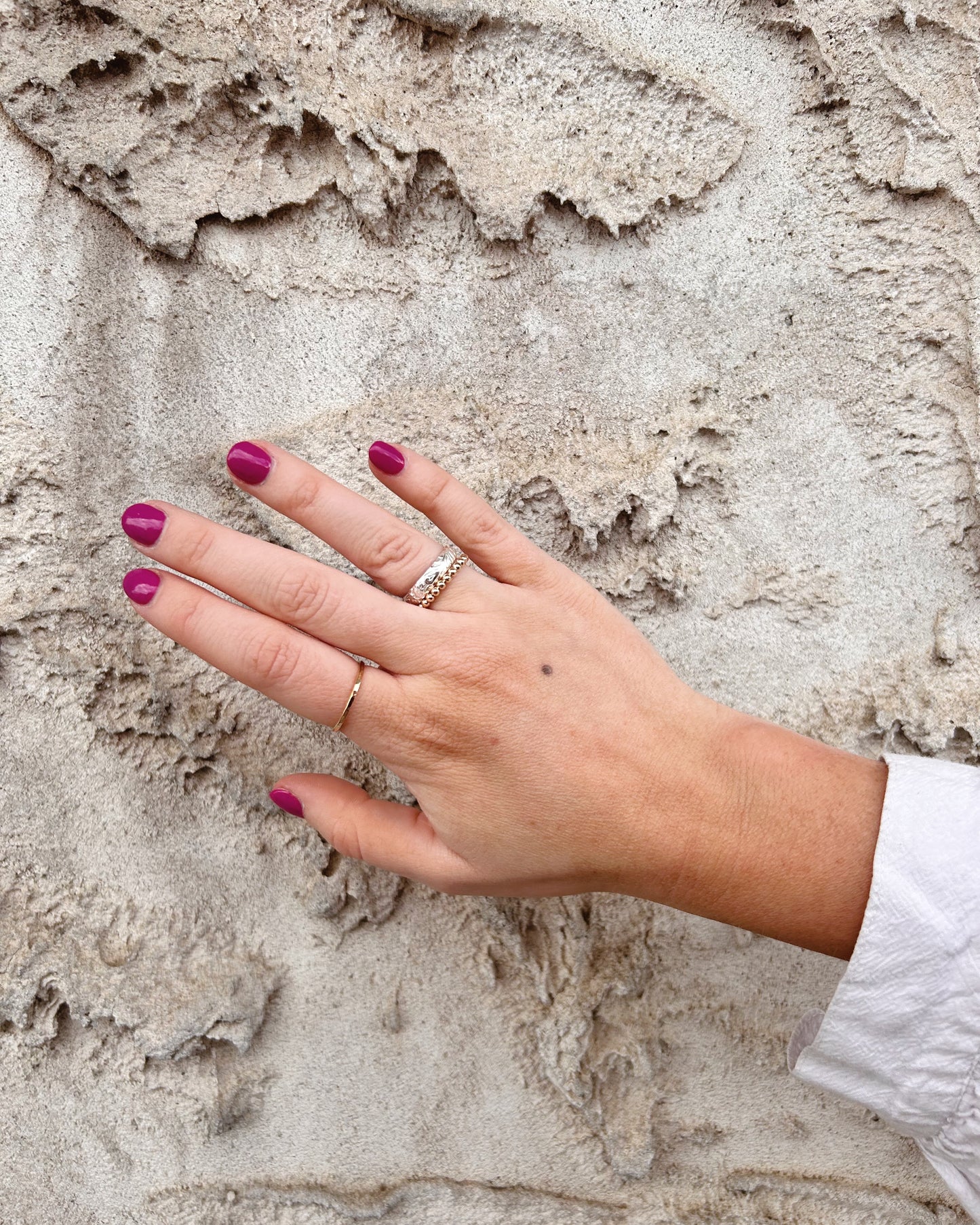 Scarlet Stacking Ring- Sterling Silver