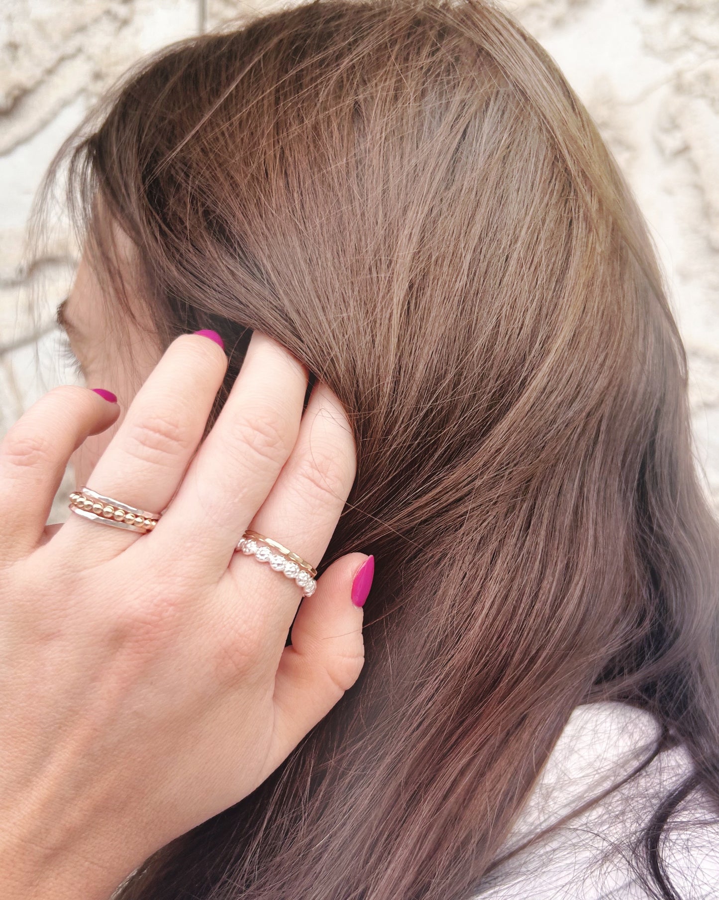 Blossom Stacking Ring- Sterling Silver