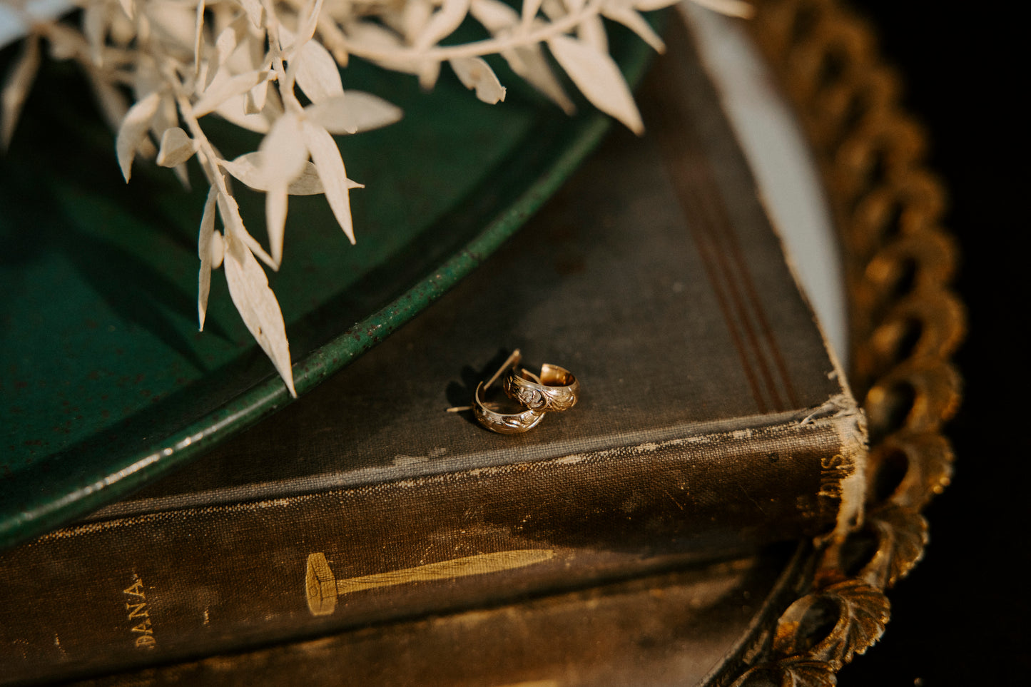 Scarlet Huggie Hoops- 14k Gold Filled