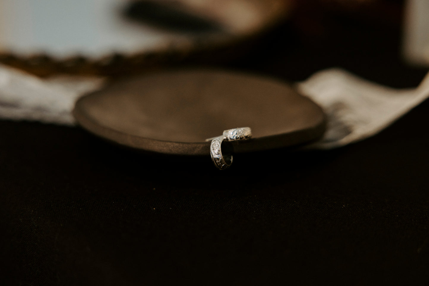 Scarlet Huggie Earrings- Sterling Silver