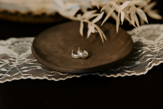 Scarlet Huggie Earrings- Sterling Silver