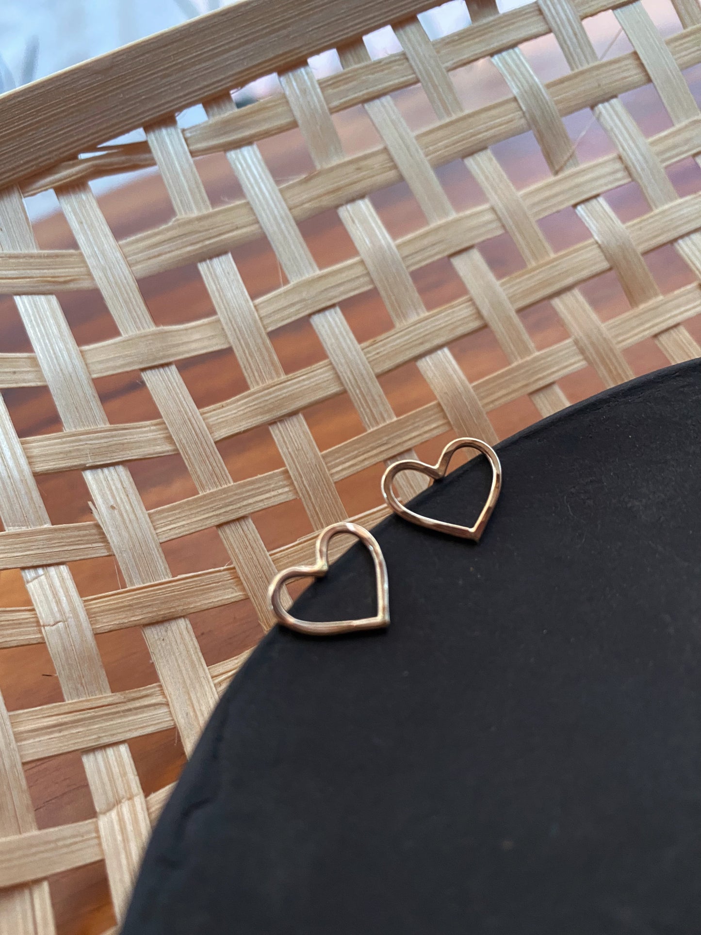 Heart Stud Earrings- 14k Gold Filled