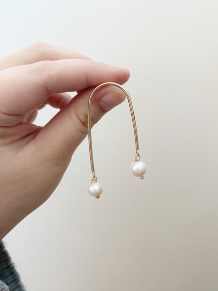 Pearl Party Earrings- 14k Gold Filled