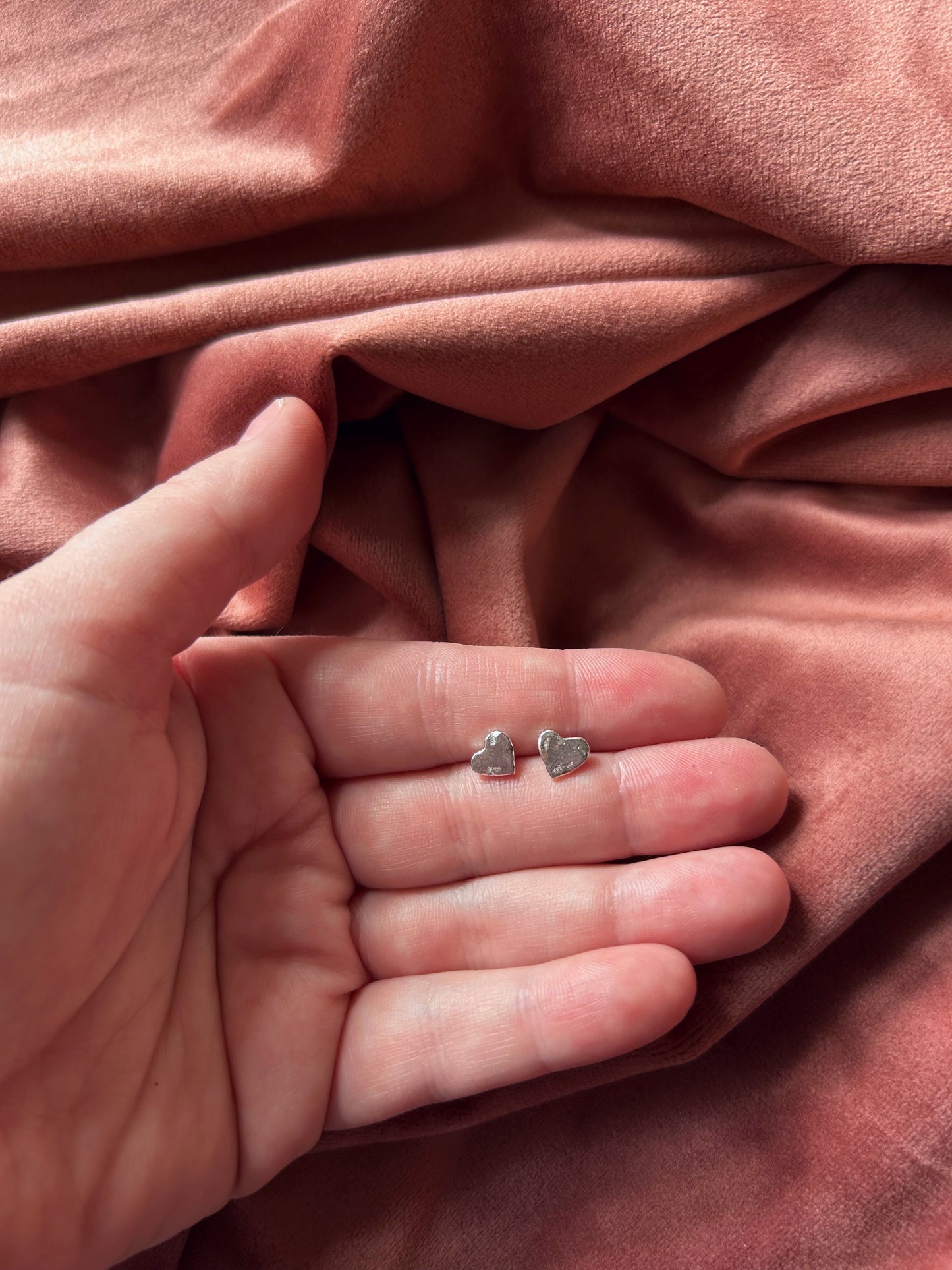 Tiny Heart Stud Earrings