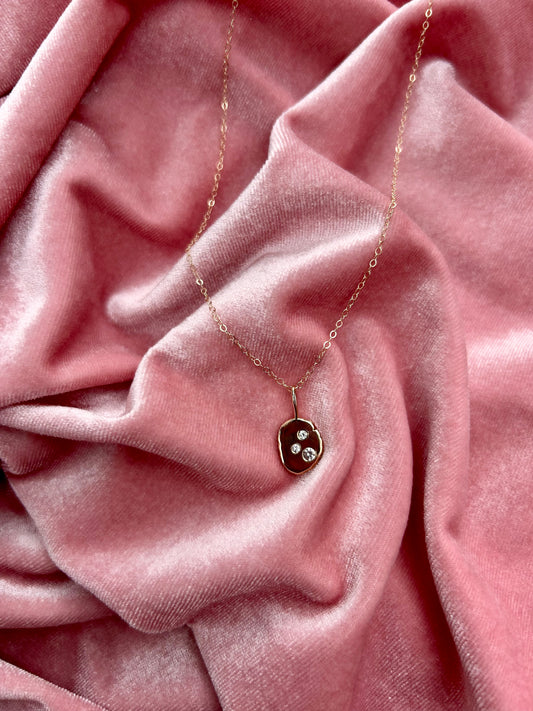 Sapphire and 10k Gold Tide Pool Necklace