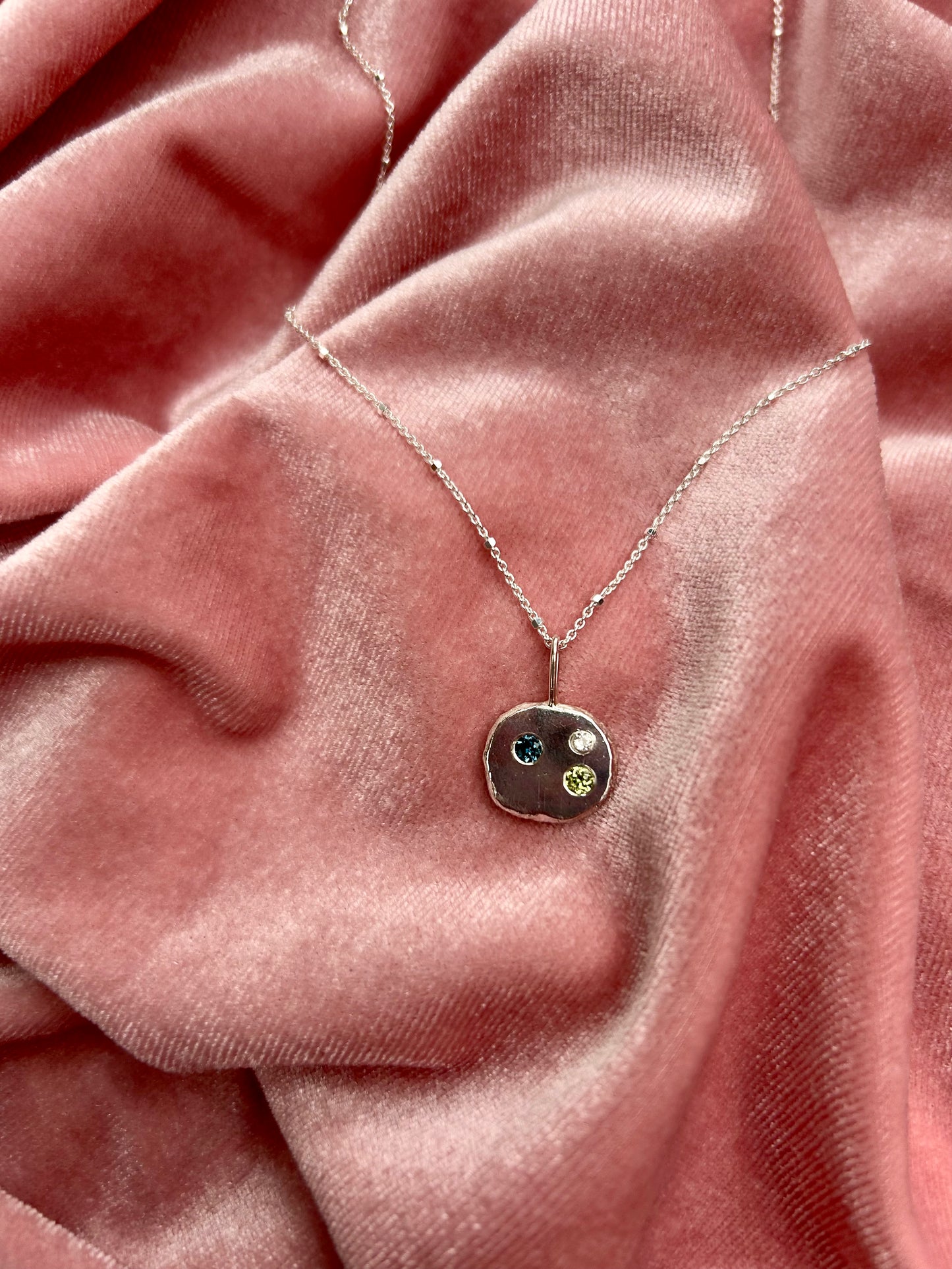 Peridot and Topaz Tide Pool Necklace