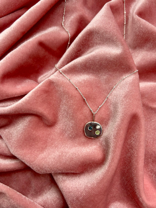 Peridot and Topaz Tide Pool Necklace