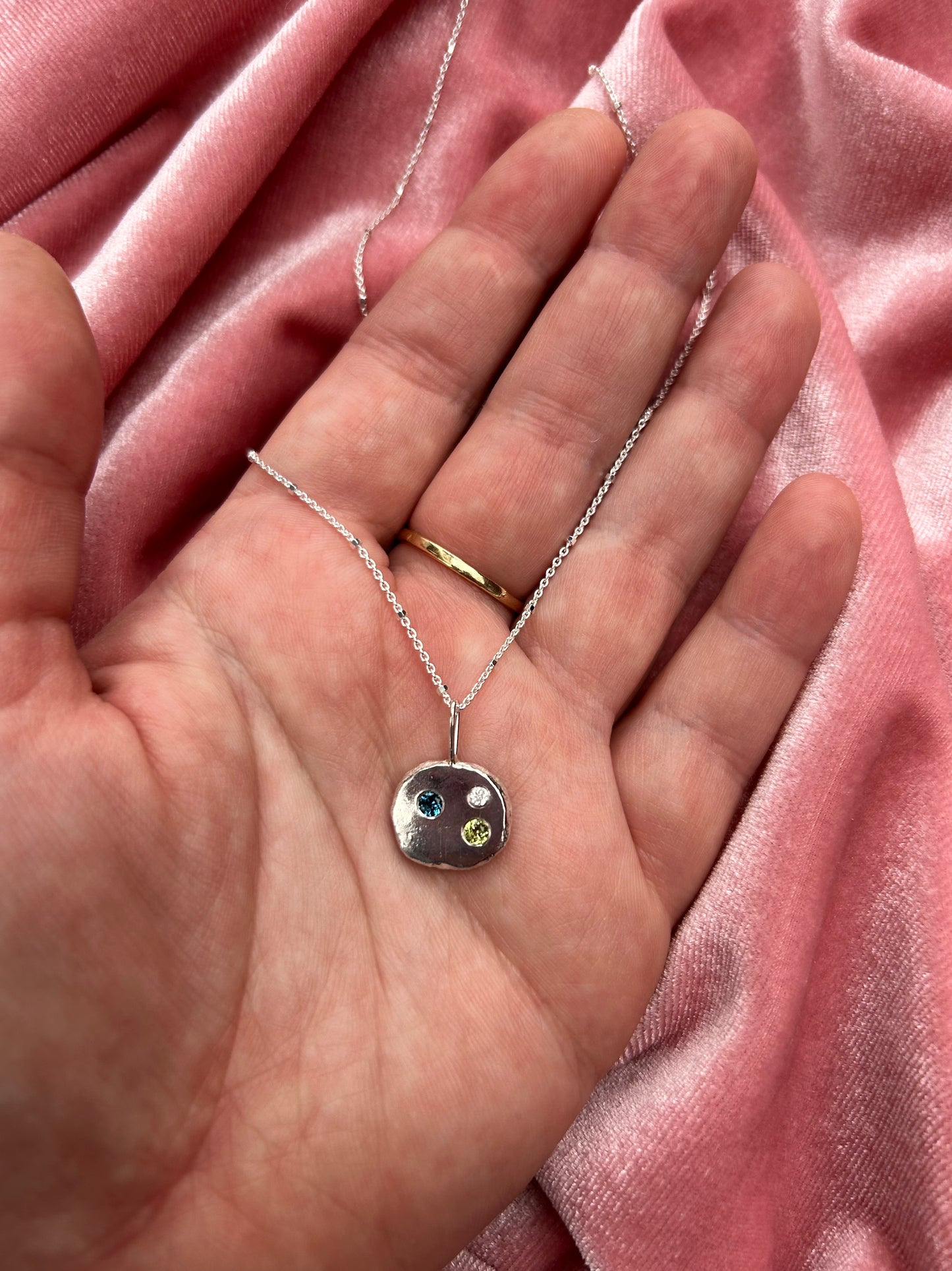 Peridot and Topaz Tide Pool Necklace