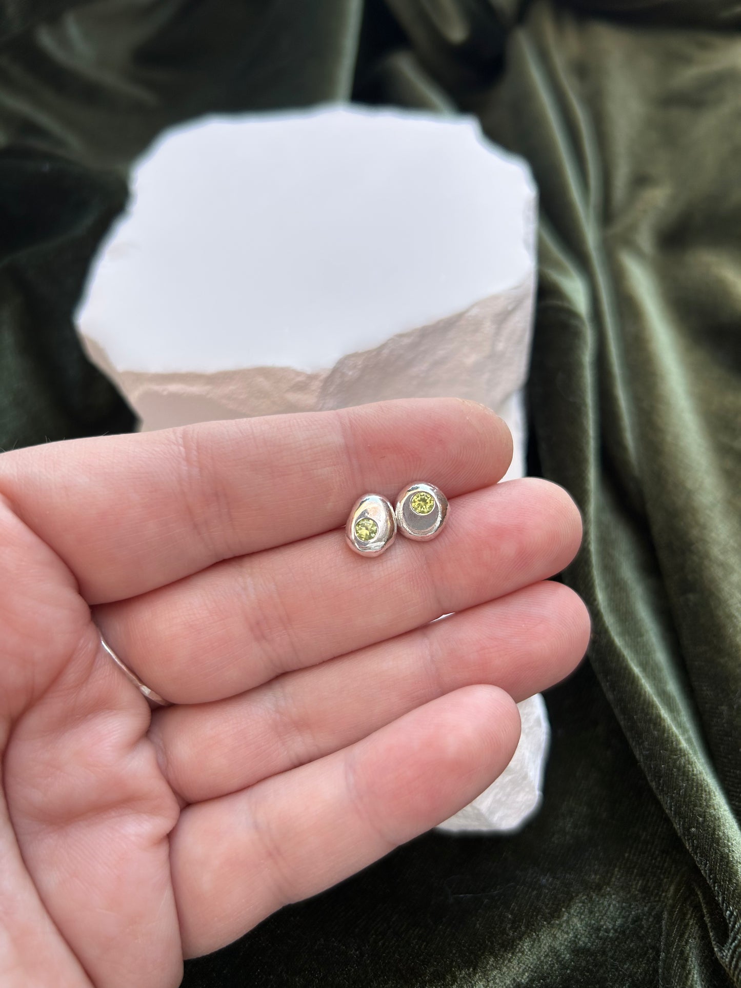 Peridot Meteor Earrings