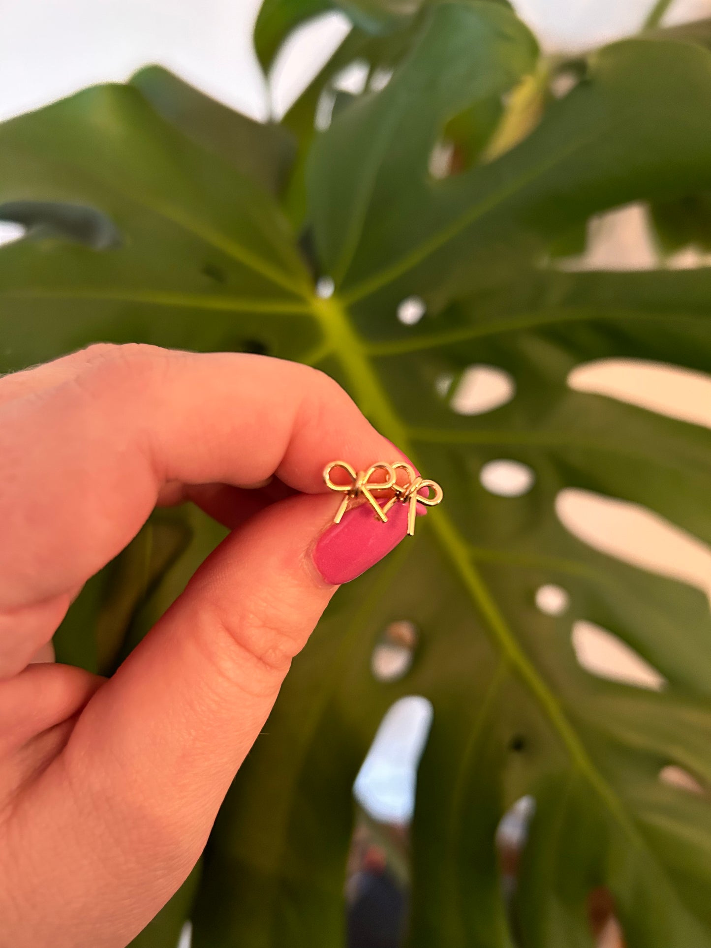 Tiny Bow Earrings- 14k Gold Filled