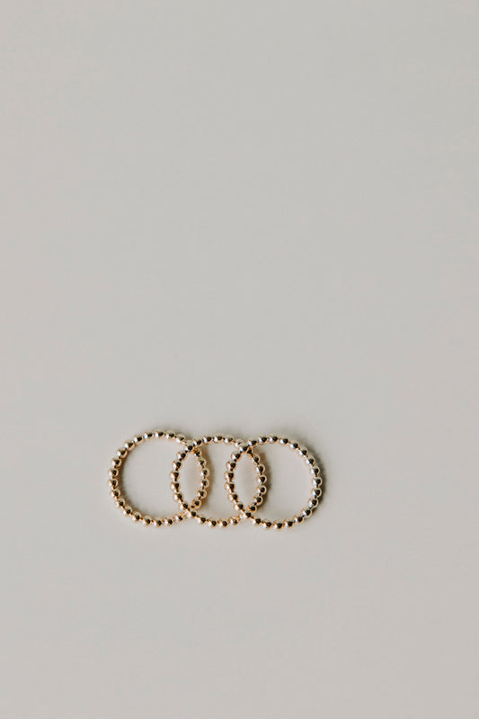 Beaded Stacking Ring- 14k Gold Filled