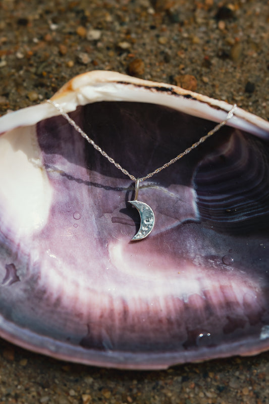 Large Crescent Moon Necklace