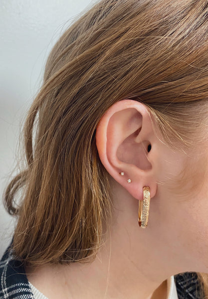 Oblong Scarlet Hoops- 14k Gold Filled