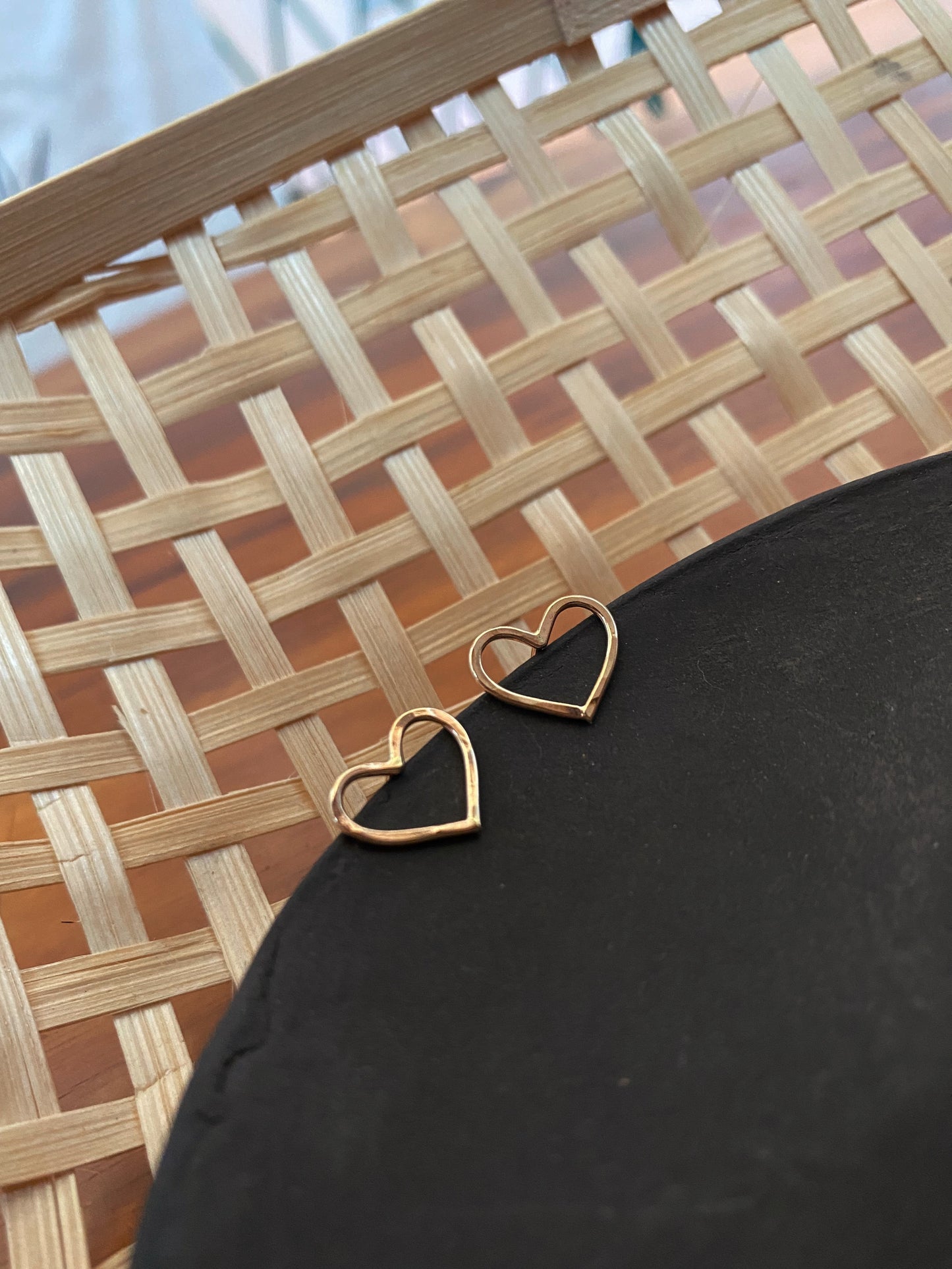 Heart Stud Earrings- 14k Gold Filled